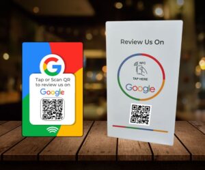 Google review card & Stand combo