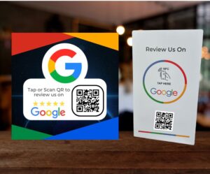 Google Review Stand & Plate combo